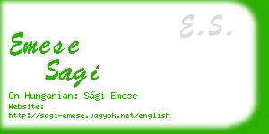 emese sagi business card