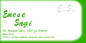 emese sagi business card